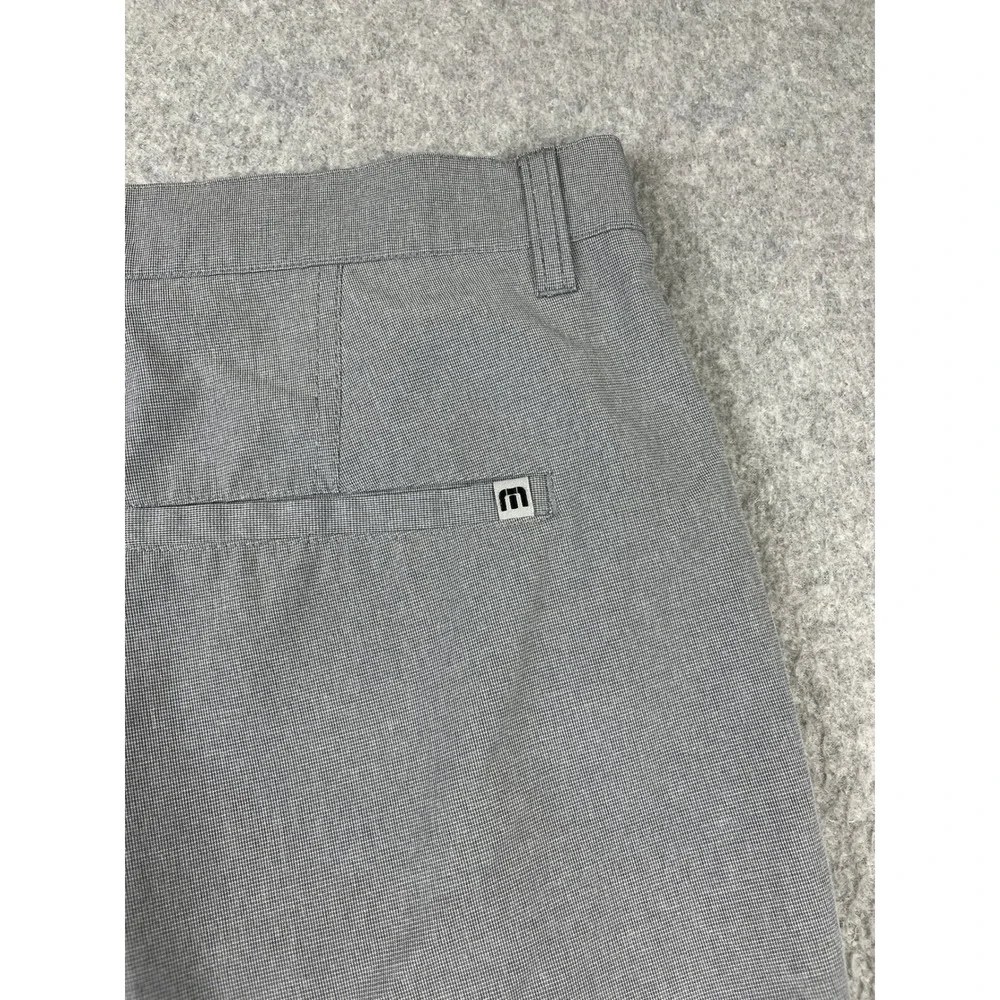 Travis Mathew Shorts Mens 36 Grey Golf Performance Stretch Micro Pattern